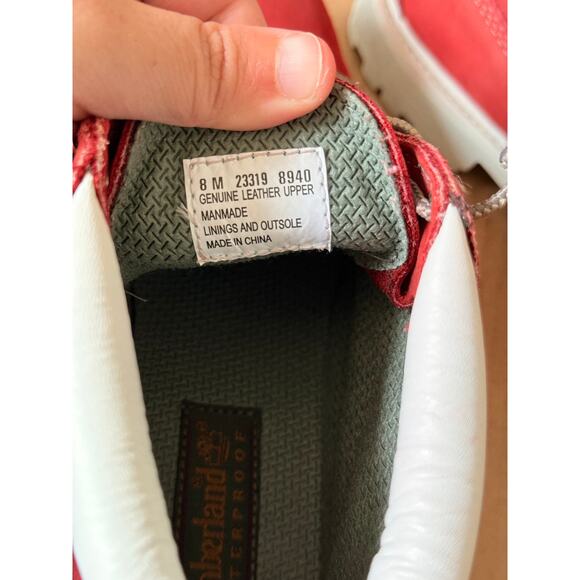 TIMBERLAND NELLIES DOUBLE RED NUBUCK WOMENS SIZE 8 - Picture 8 of 9